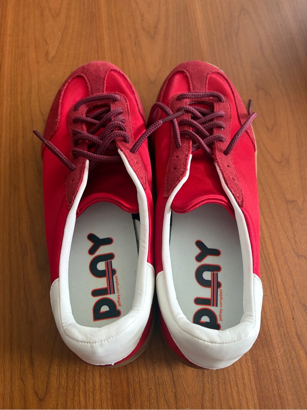 Anthropologie - Jeffrey Campbell Play Red and White Women's Sneakers Size 9